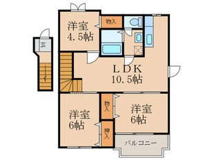 サンパレス田原　Ｂ棟の物件間取画像